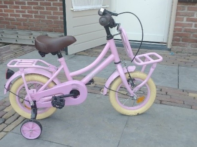 De roze fiets van Maaike