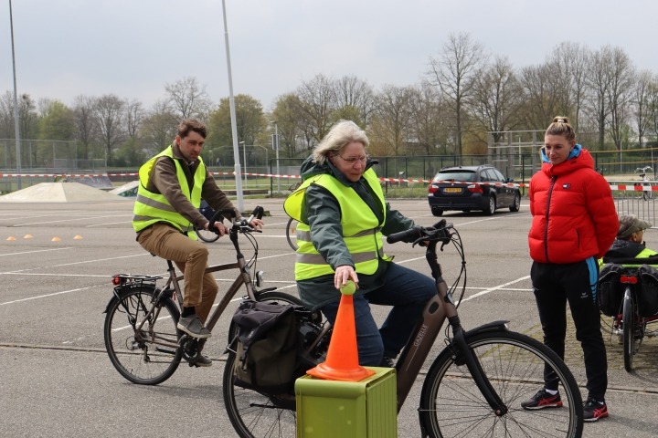 Deelnemer Doortrapdag op fietsparcours