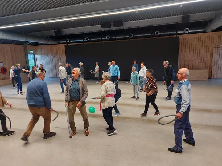 Deelnemers Doortrapdag Goes doen fitoefeningen