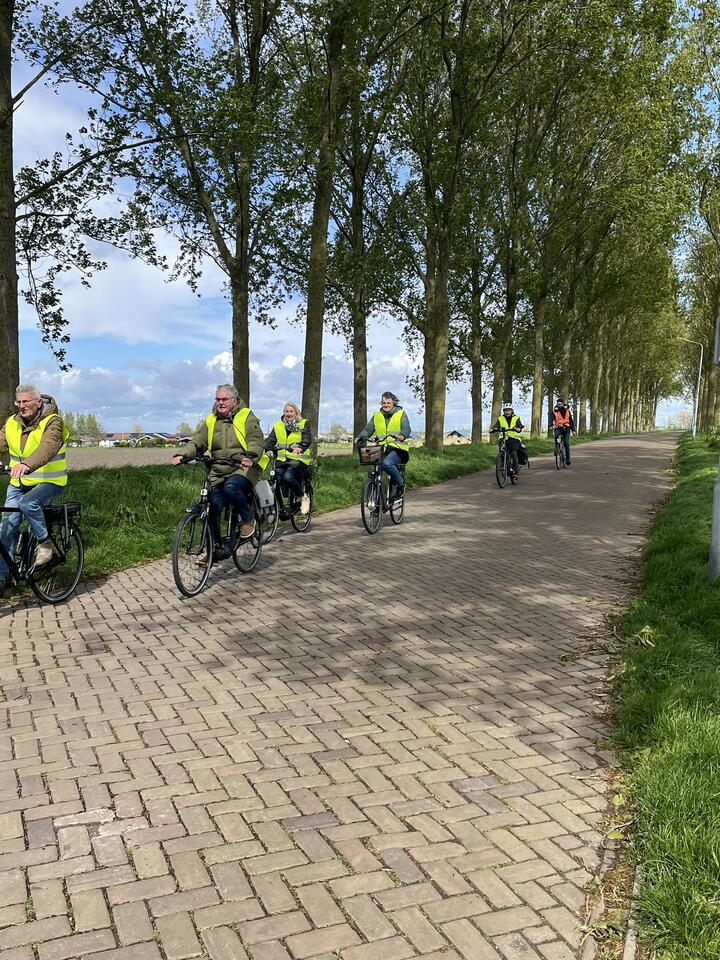 Deelnemers Doortrapdag tijdens fietstocht