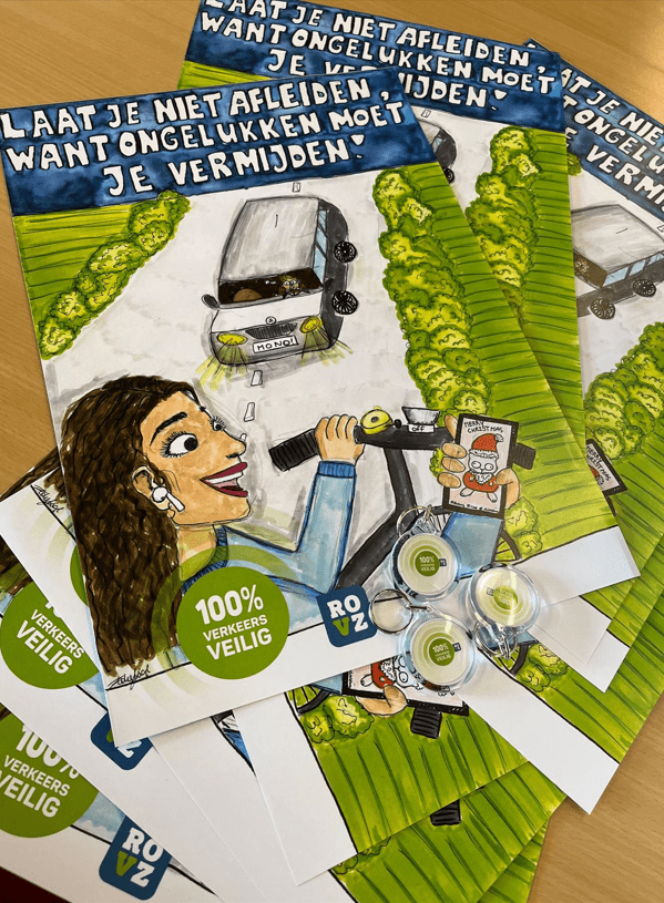Winnende poster van Flo