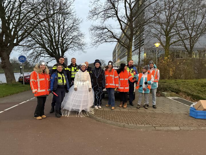 Fietsverlichtingsactie Lempke on tour in Middelburg