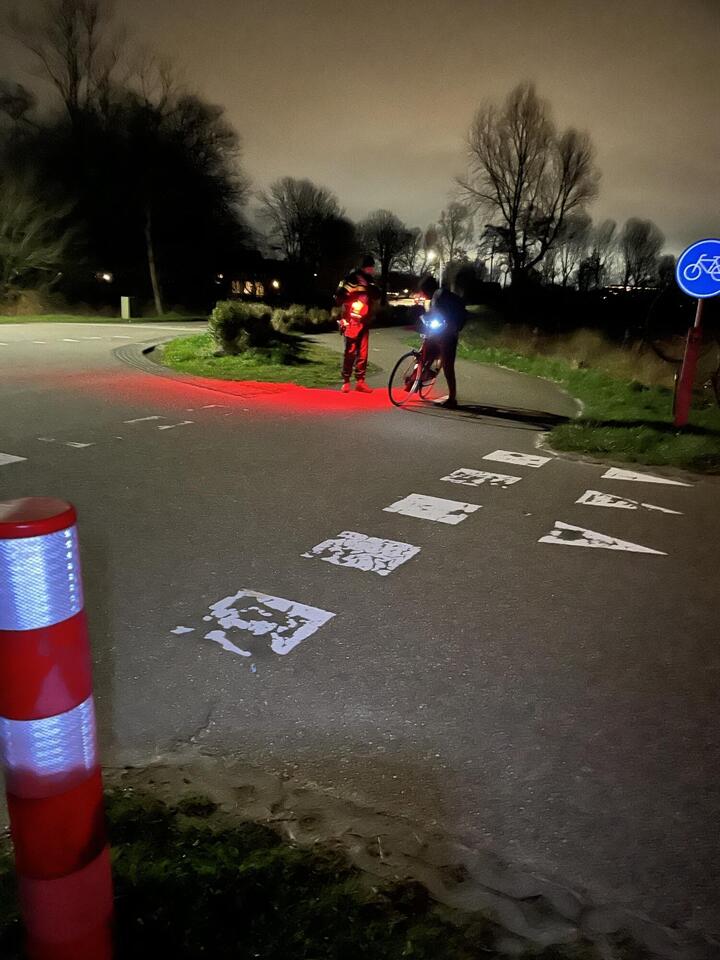 Fietsverlichtingsactie Lempke on tour in Middelburg