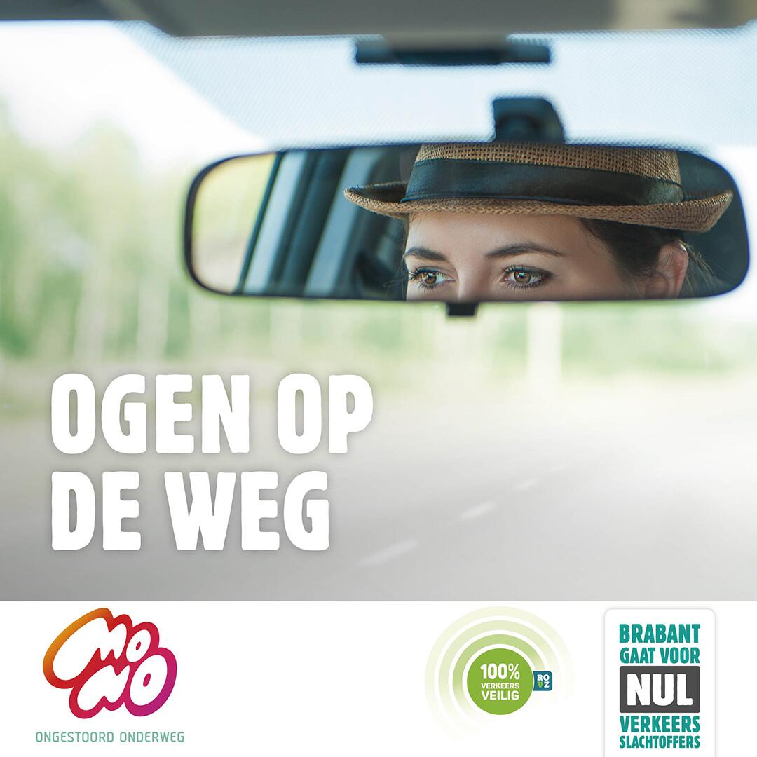 Afbeelding van campagneposter ogen op de weg