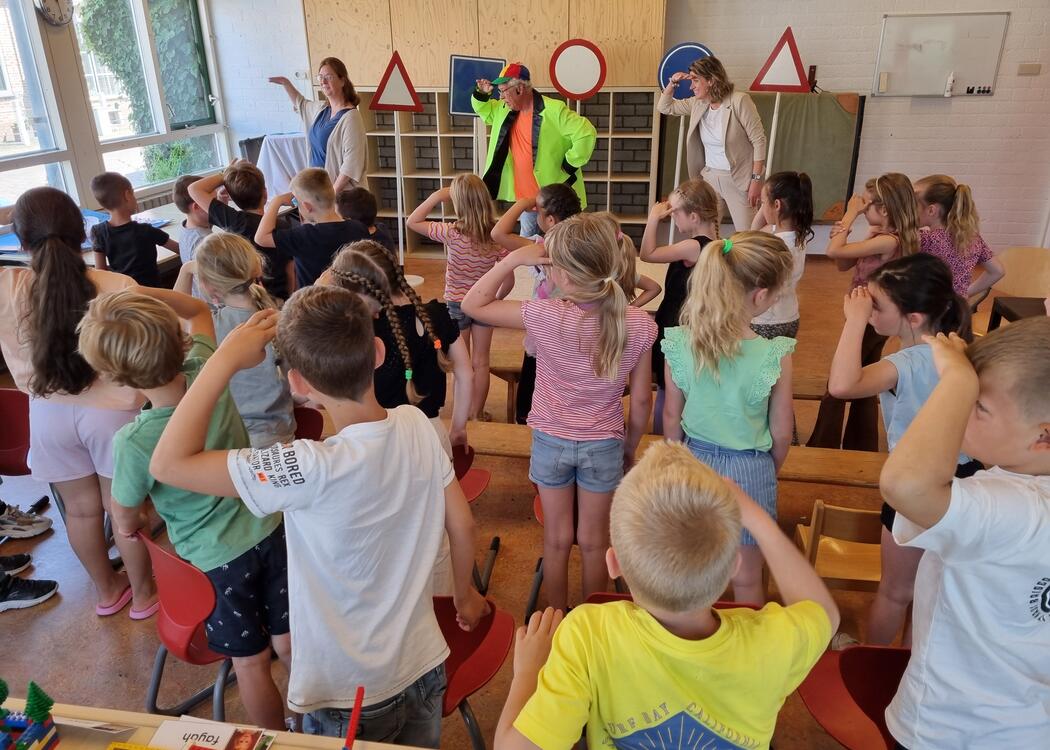Kinderen tijdens voorstelling Frankel doet verkeer(d)