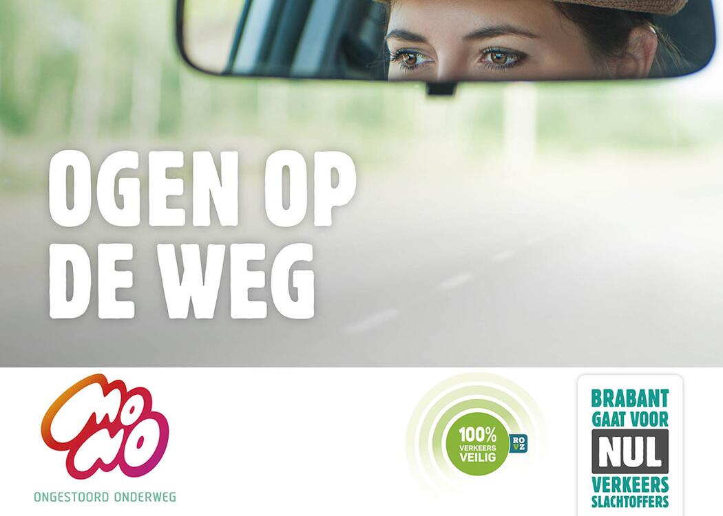 Afbeelding van campagneposter ogen op de weg
