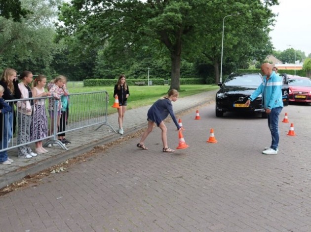 Remwegdemonstraties in Axel - plaatsen van pionnen