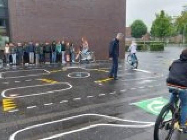 anwb verkeersplein in zeeland met leerlingen