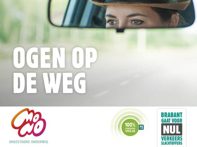 Afbeelding van campagneposter ogen op de weg